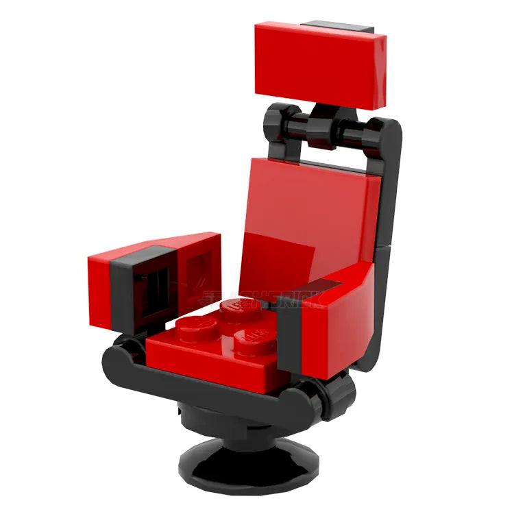 LEGO Ultimate Gamer Chair - Adjustable Swivel Gaming Chair with Armrests, Ergonomic Office Chair for Adults & Teens, Red [MiniMOC] - Perfect for Gaming, Streaming, and Home Office Workspace