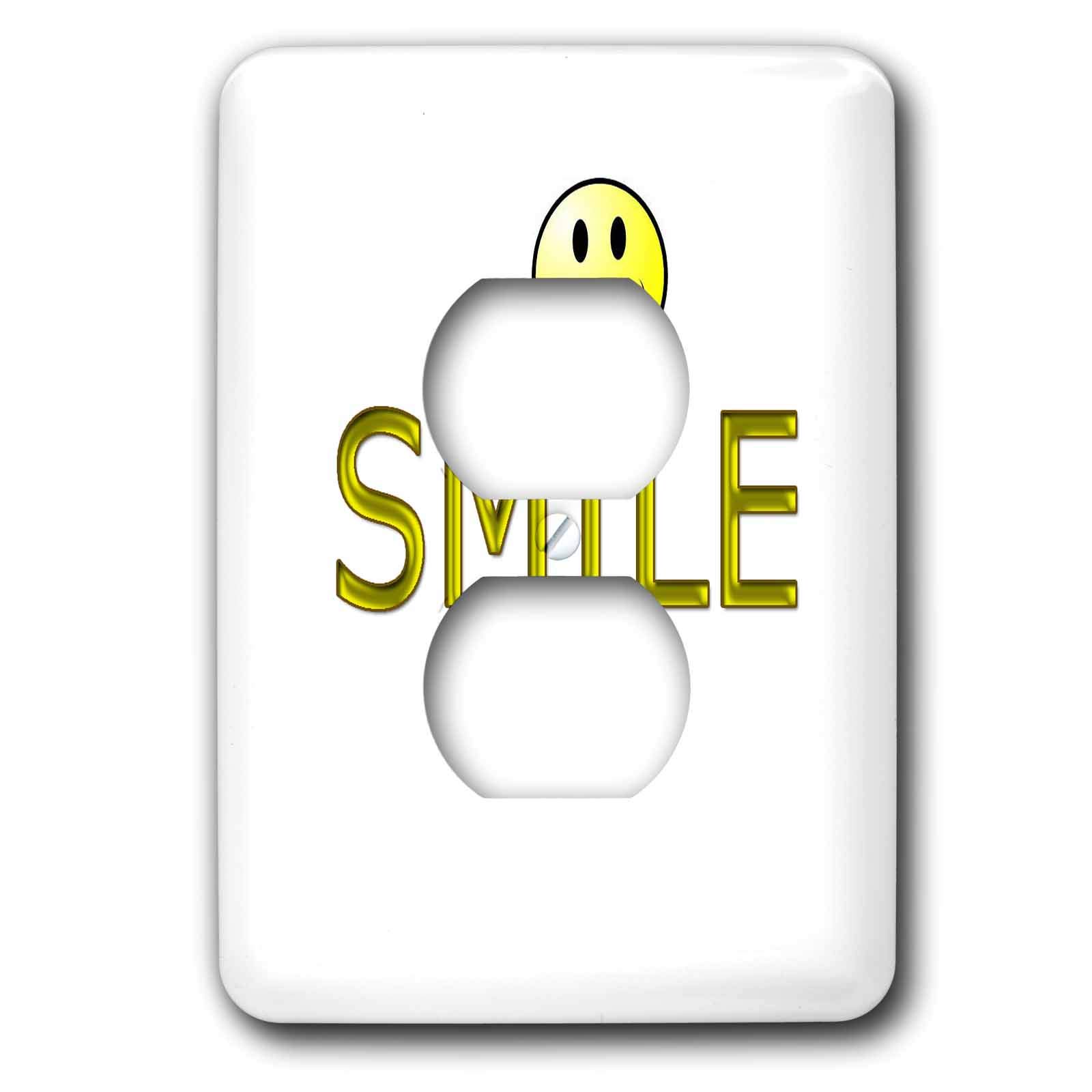 3D Rose Smile 2 Plug Outlet Cover - Decorative Electrical Outlet Cover for Home, Office & Nursery - Funny & Safe Wall Plate Protector for Kids & Pets
