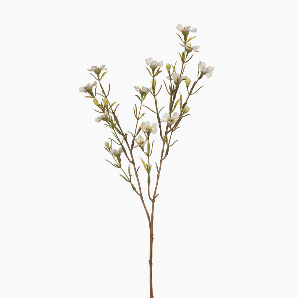 White Wax Flower - Artificial Floral Decor for Weddings, Home & Office Decoration | Bulk Fake Flowers for DIY Crafts & Centerpieces