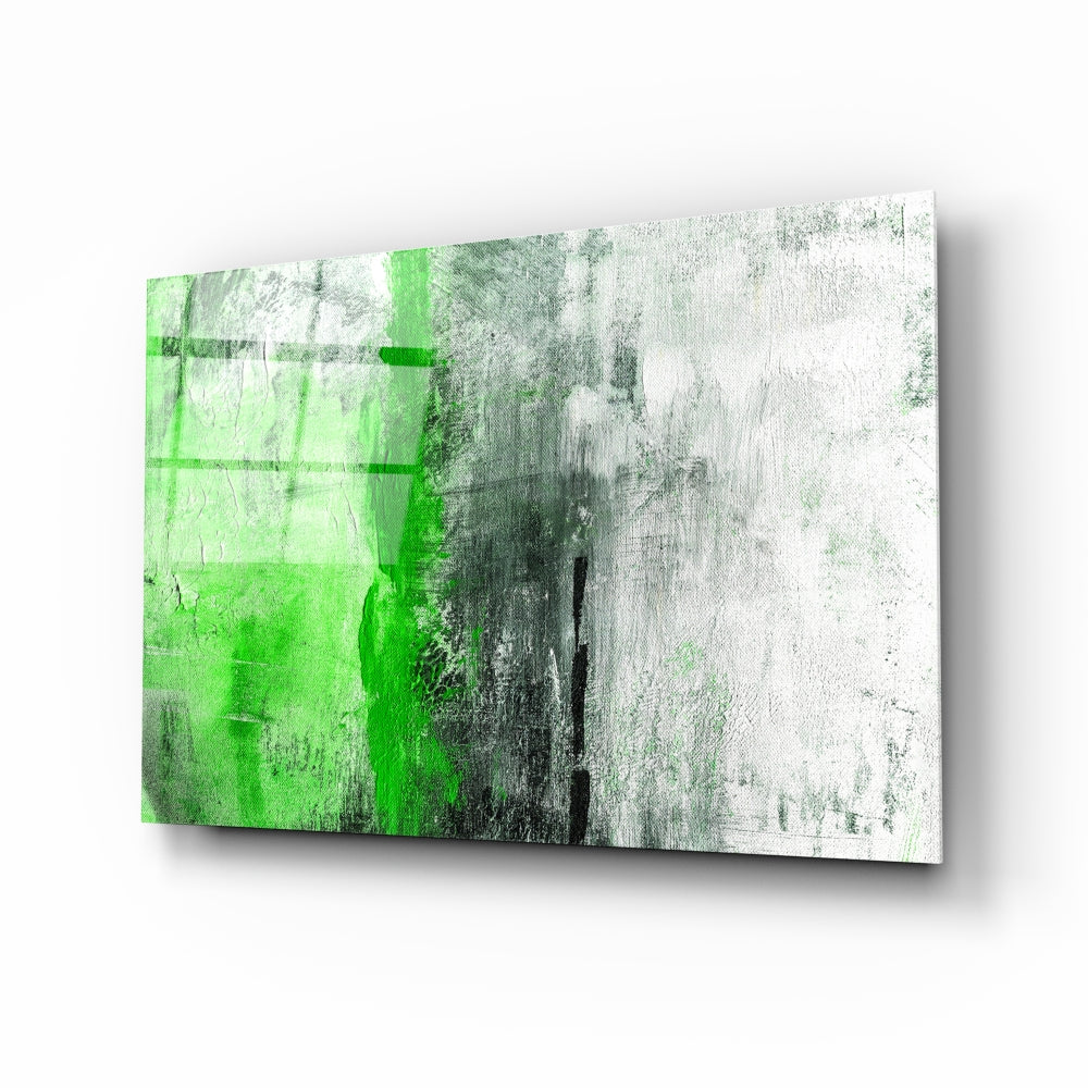 Green Abstract Wall Art Canvas Painting - Modern Home Decor for Living Room, Bedroom & Office - Perfect for Boho, Scandinavian & Minimalist Interior Design