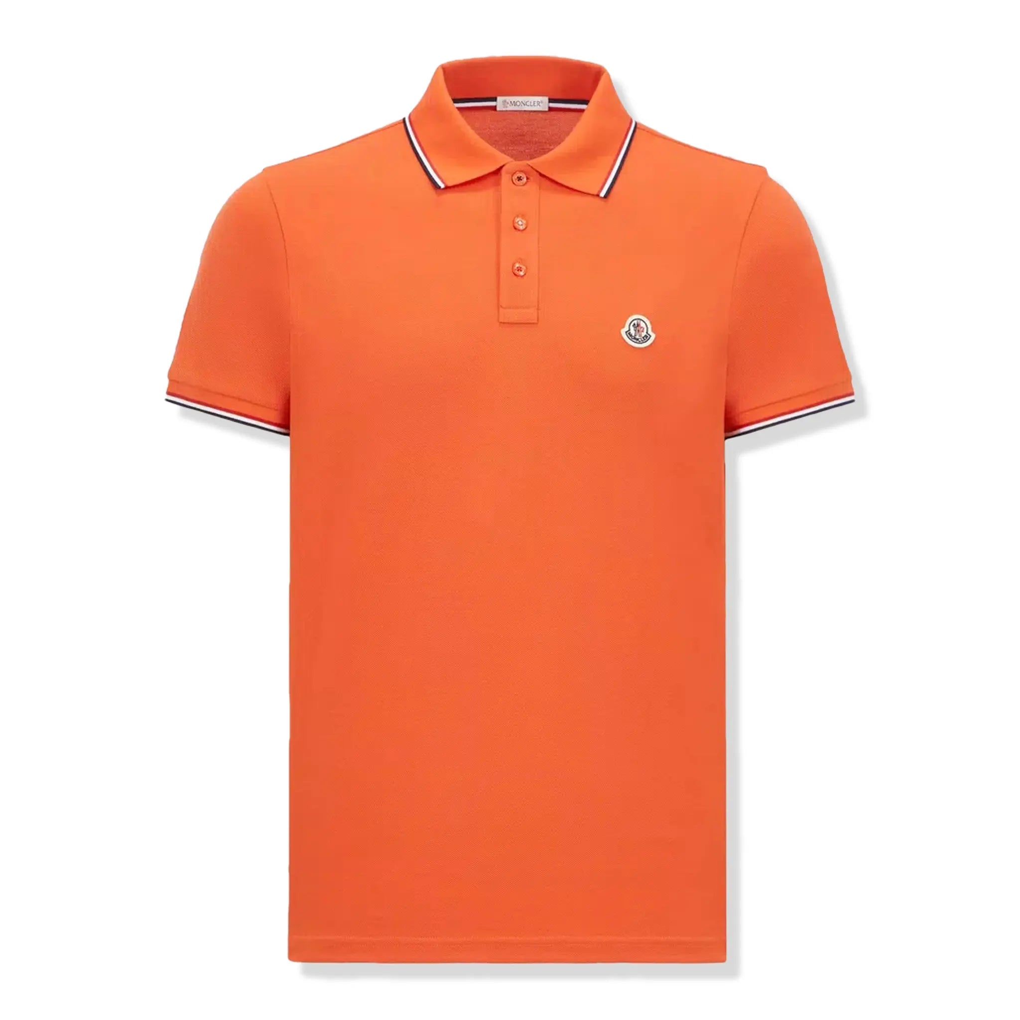 Moncler Orange Polo Shirt for Men - Premium Cotton Short Sleeve Casual Shirt - Perfect for Golf, Summer Outfits & Business Casual Wear