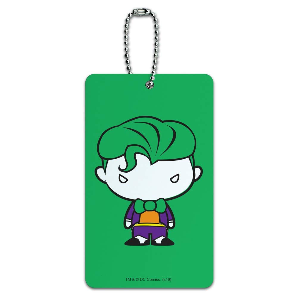 Batman vs Joker Cute Chibi Character Luggage Tag - Durable Suitcase ID Tag for Travel Bags - Perfect for Carry-Ons, Backpacks & Suitcase Identification (Airport Travel Accessories)