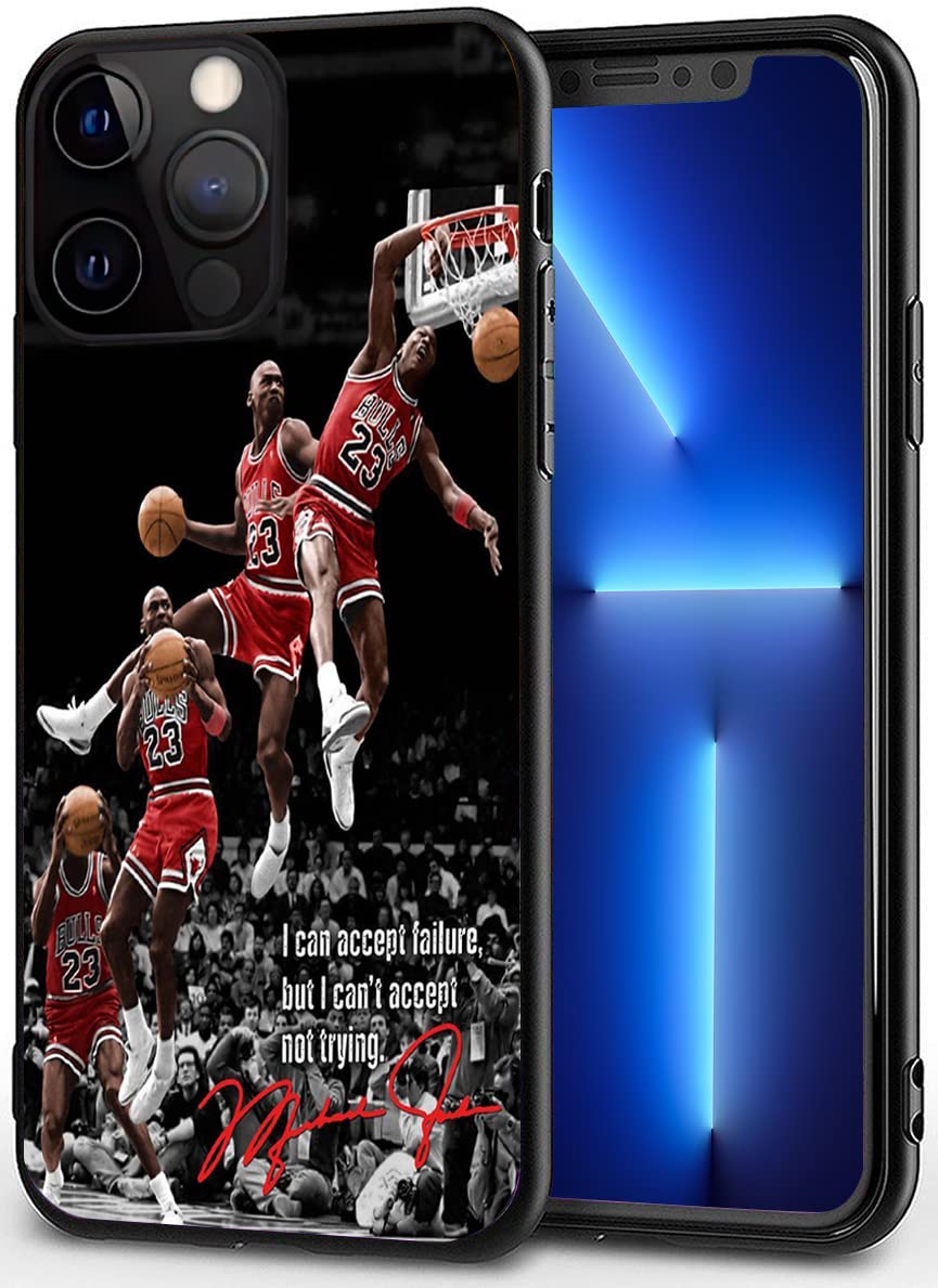 XUTING Basketball Legend Star iPhone 13 Pro Max Case 6.7 inch - Shockproof Soft TPU Bumper Protective Cover with Sporty Design for Men & Boys | Perfect for Basketball Games, Gym Workouts & Daily Use