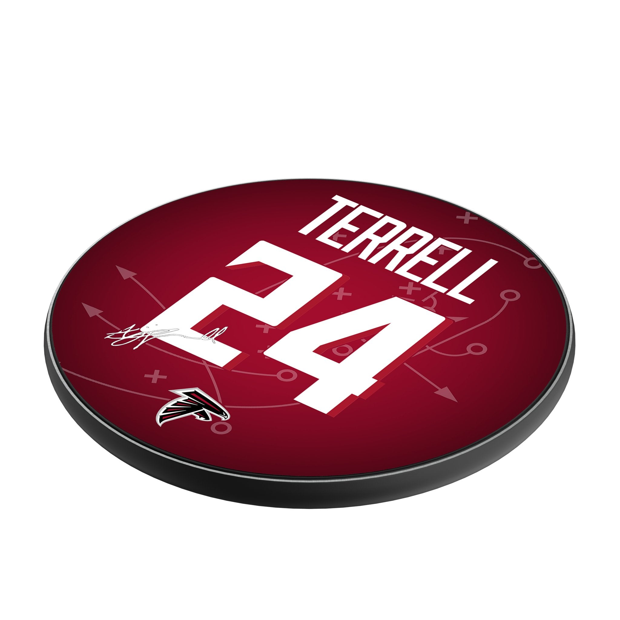 A.J. Terrell Atlanta Falcons NFL 24 Ready 15W Fast Wireless Charger - Perfect for Home, Office & Game Day Charging Needs