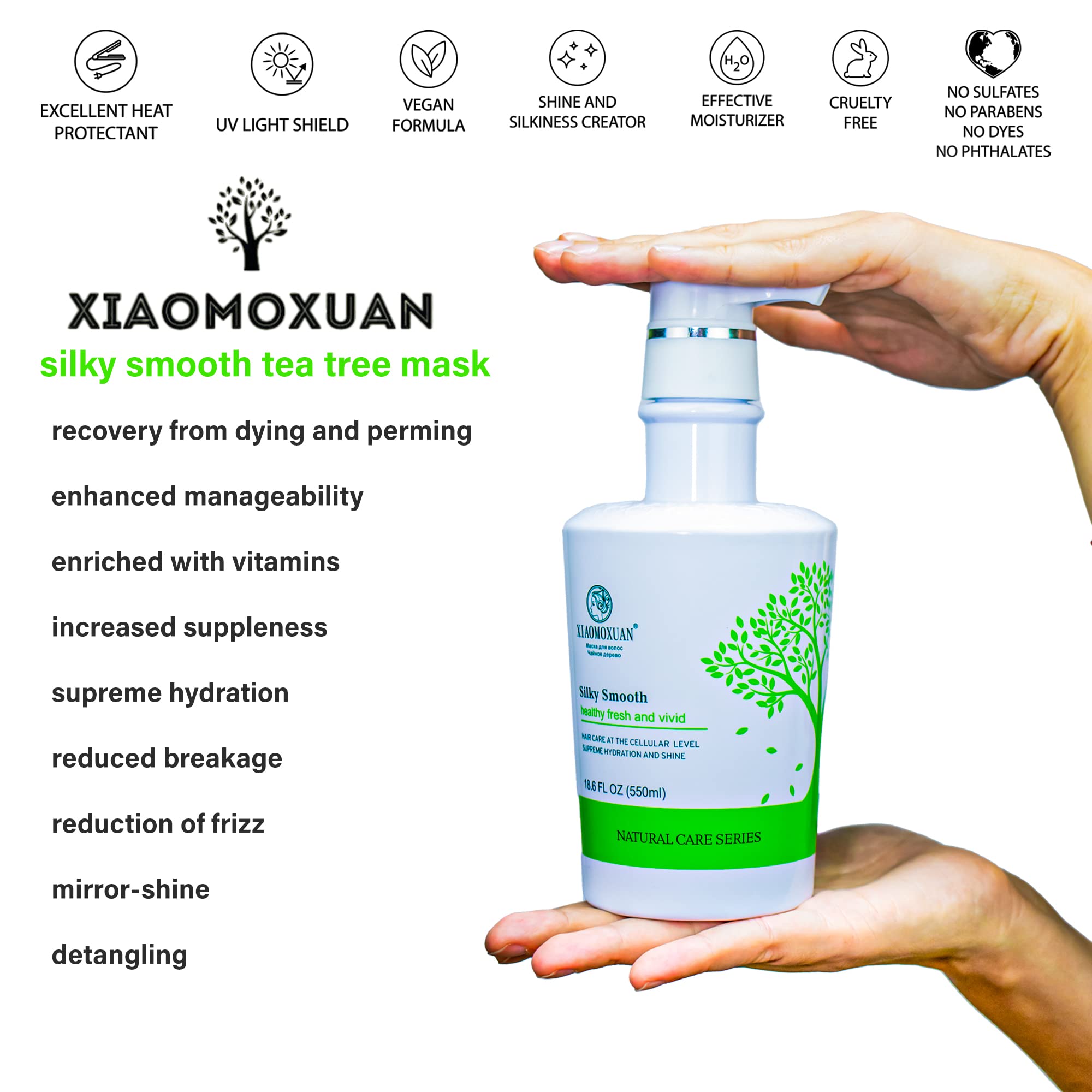 Xiaomoxuan Curly Hair Shampoo & Body Wash Set for Dry Skin - Hydrating Moisturizer with Detangling Hair Mask | Beauty & Personal Care Bundle for Daily Shower & Curly Hair Care Routine