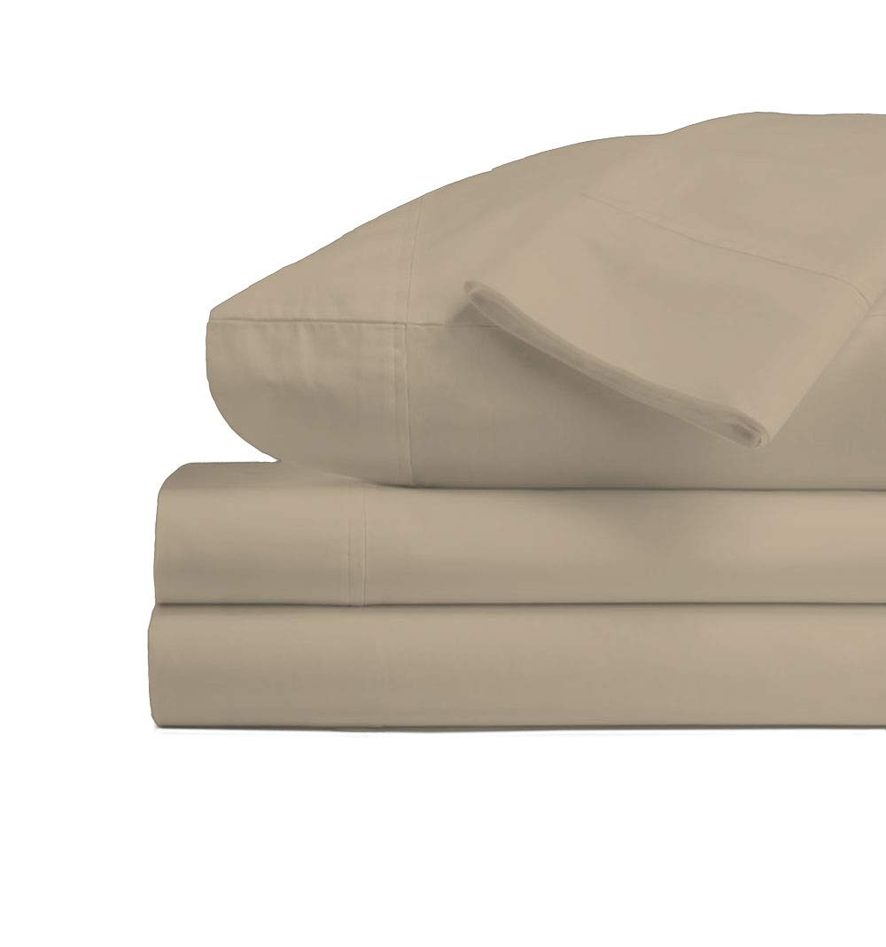 Pizuna Pure 100% Cotton Split King Sheets - 600 Thread Count Long Staple Sateen Weave - Fits 15