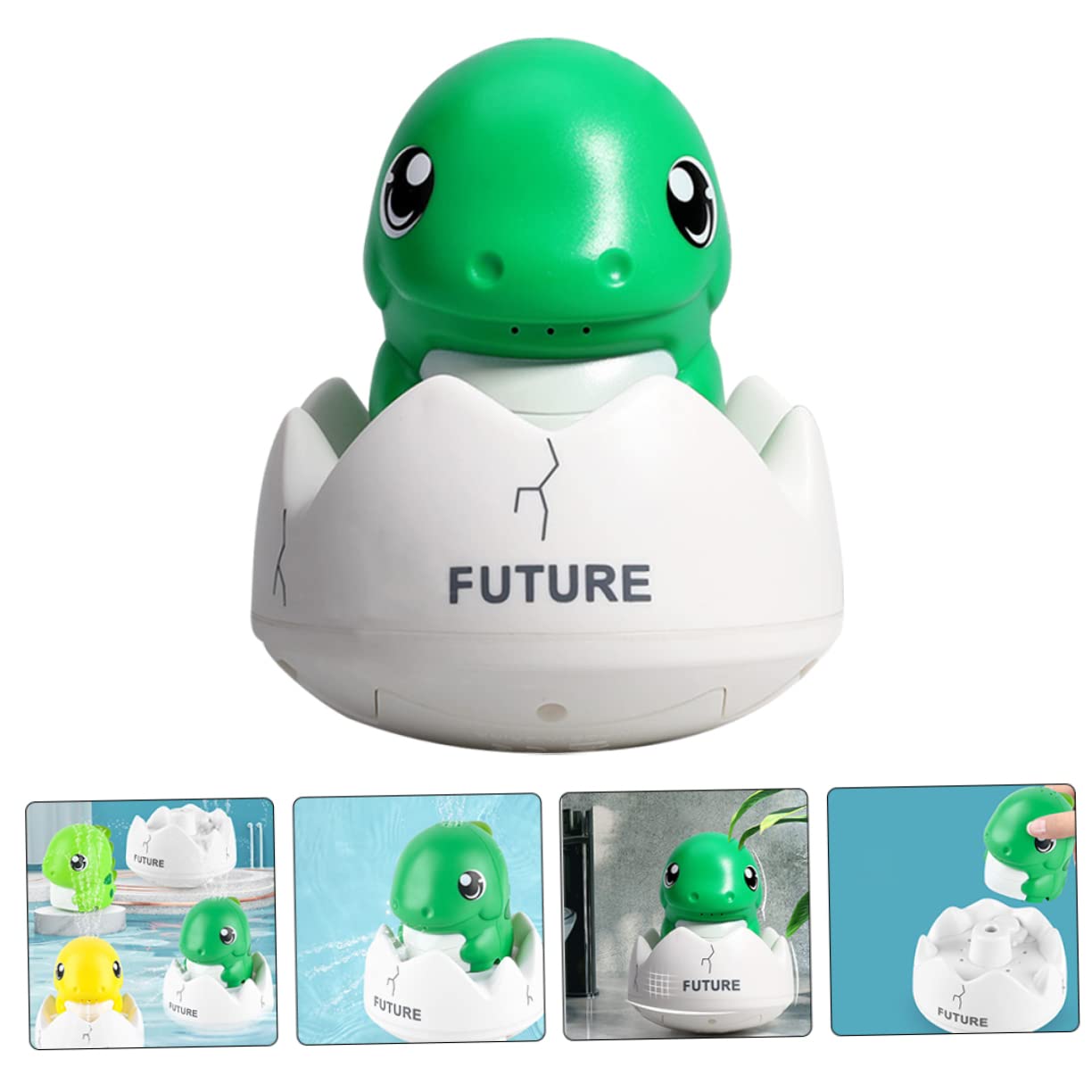 VICASKY 2 Pack Glow in The Dark Dinosaur Bath Toys - LED Light Up Floating Bathtub Toys for Kids, Fun Bath Time & Pool Play (Green Plastic) - Perfect for Toddlers, Sensory Play & Nighttime Bath Adventures