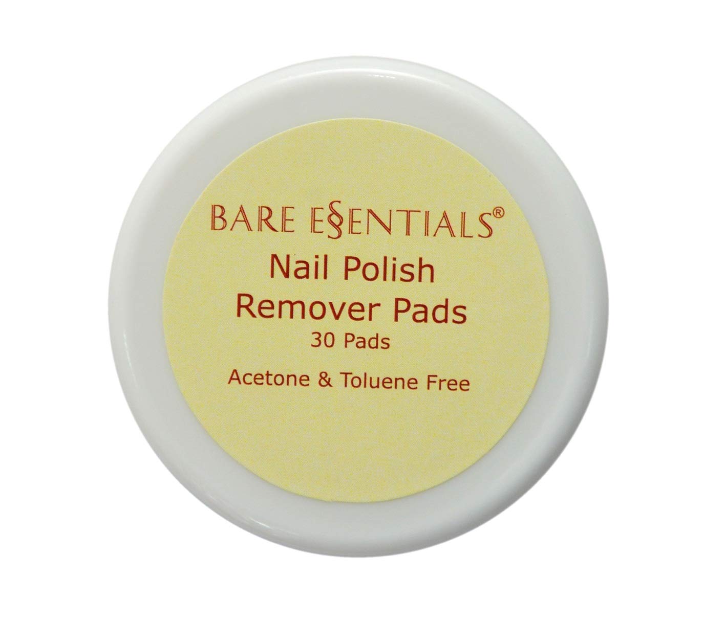 Bare Essentials Nail Polish Remover Pads - Gentle & Effective Acetone-Free Nail Polish Wipes for At-Home Manicures & Salon Use
