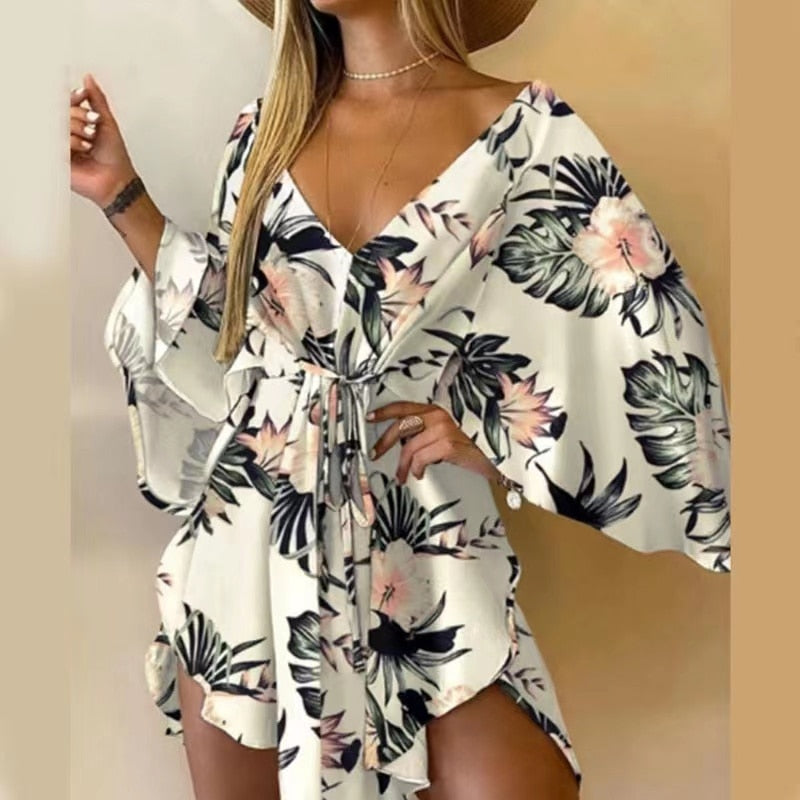 Elegant Flared Sleeve Party Dress for Women - Perfect for Cocktail Parties, Weddings & Evening Events