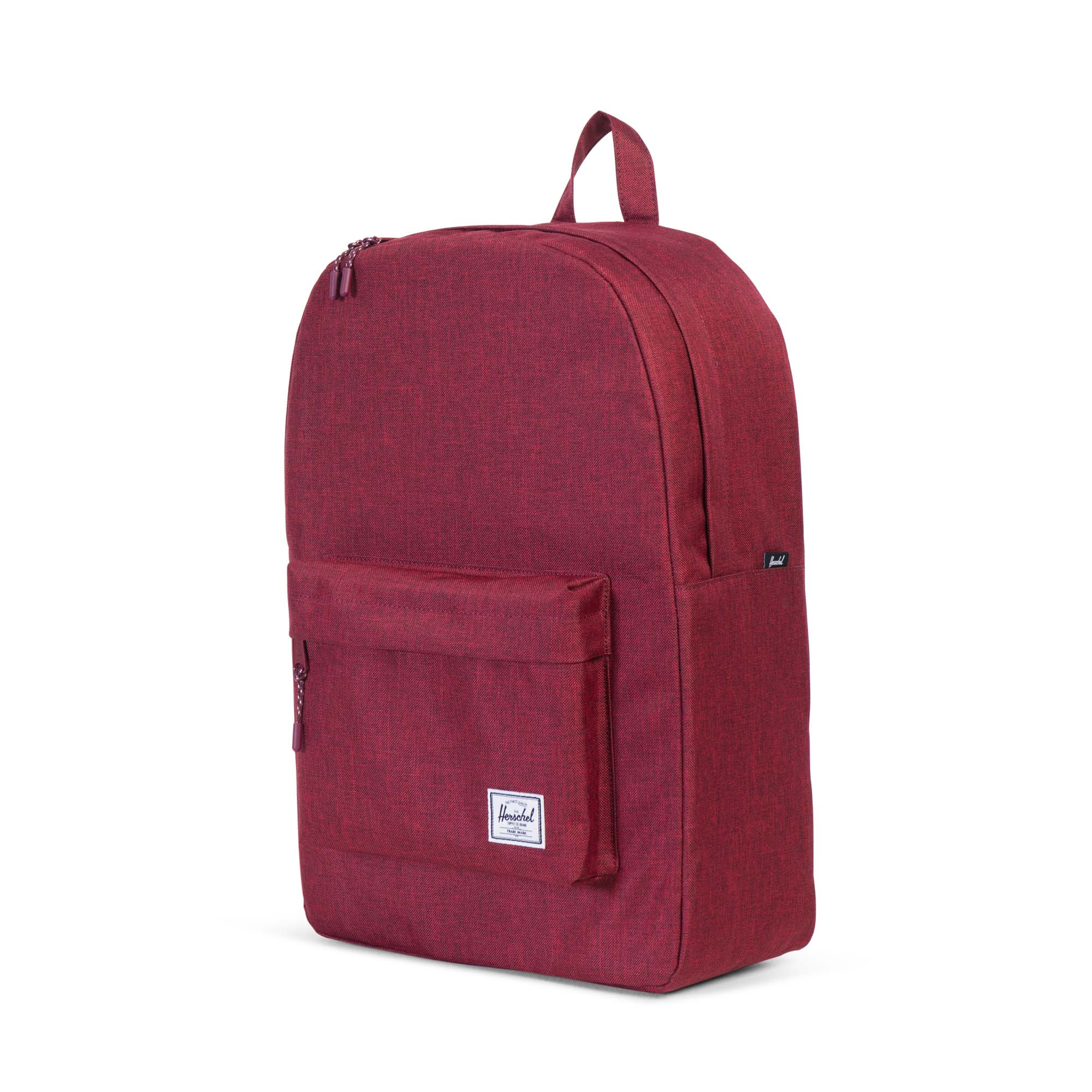 Herschel Classic Backpack for Men & Women - Stylish Laptop Backpack with USB Charging Port, Water-Resistant Travel Backpack for Work, School, College, Hiking & Commuting - Wine Red