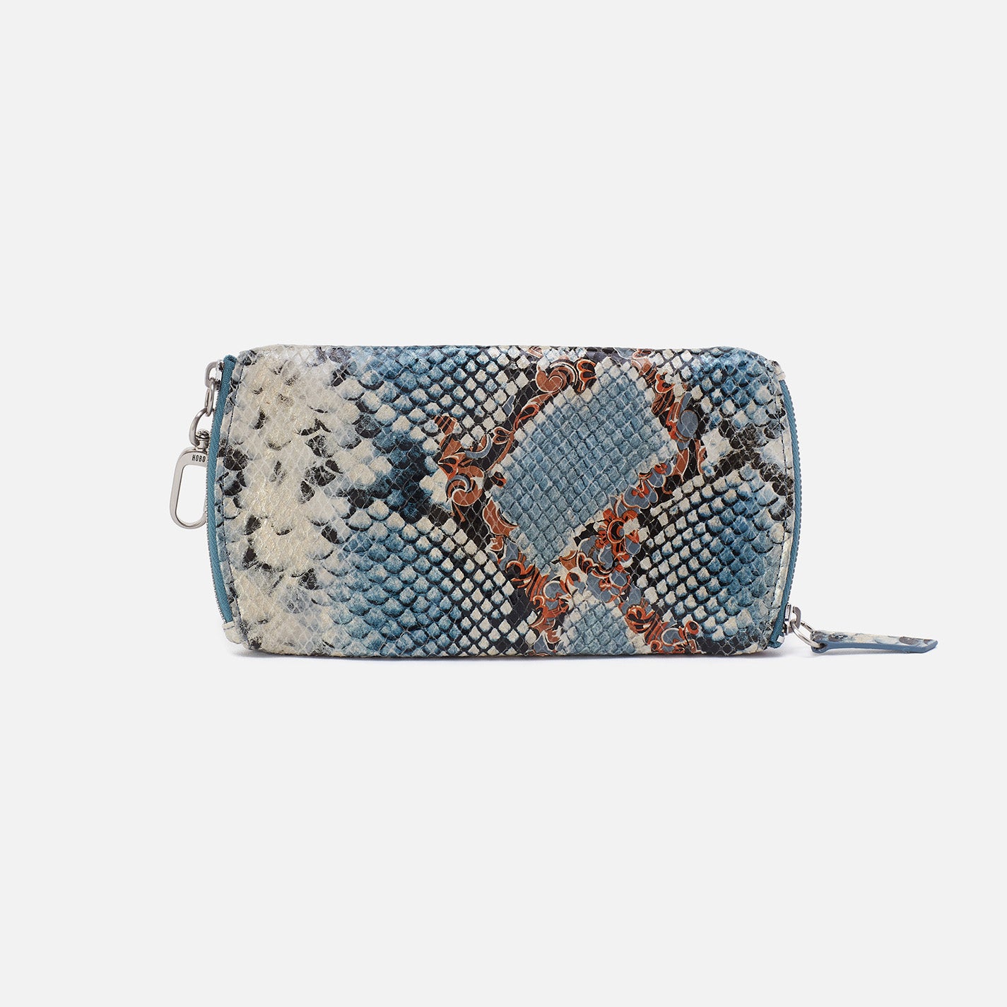 Premium Printed Leather Spark Double Eyeglass Case - Blue Tempest Design | Durable Eyewear Storage for Travel, Work & Everyday Use