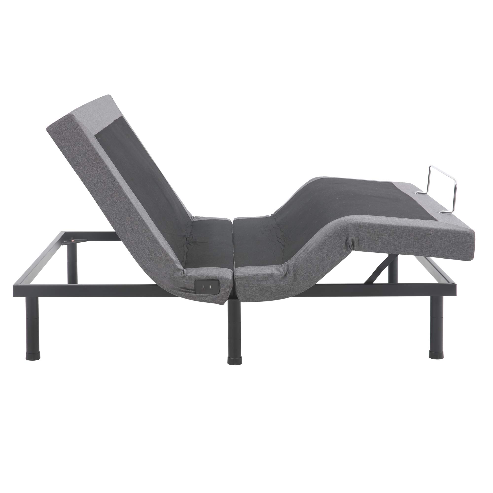 Classic Brands Adjustable Bed Base with Massage & Wireless Remote - Twin XL Size, Black Upholstered Frame | 10-Inch Cool Gel Memory Foam Mattress, CertiPUR-US Certified Bed-in-a-Box | Perfect for Back Pain Relief, Home Theater Setup & Zero Gravity Sleeping