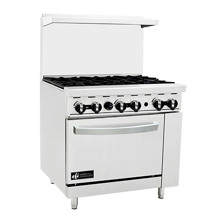 EFI 36-Inch Gas Range with 2 Burners, 24-Inch Griddle & Standard Oven - Natural Gas - Perfect for Home Kitchens & Commercial Use