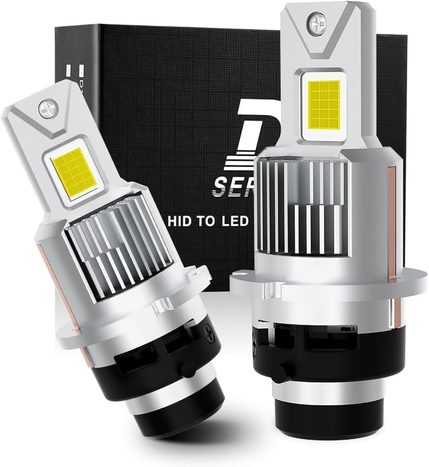 **D2S LED Bulb 70W High Power 24000LM +600% Brightness 6500K Cool White Plug and Play Canbus Error Free - Perfect for Fog Lights & Headlights (2 Pack) - Ideal for Night Driving & Off-Road Adventures**