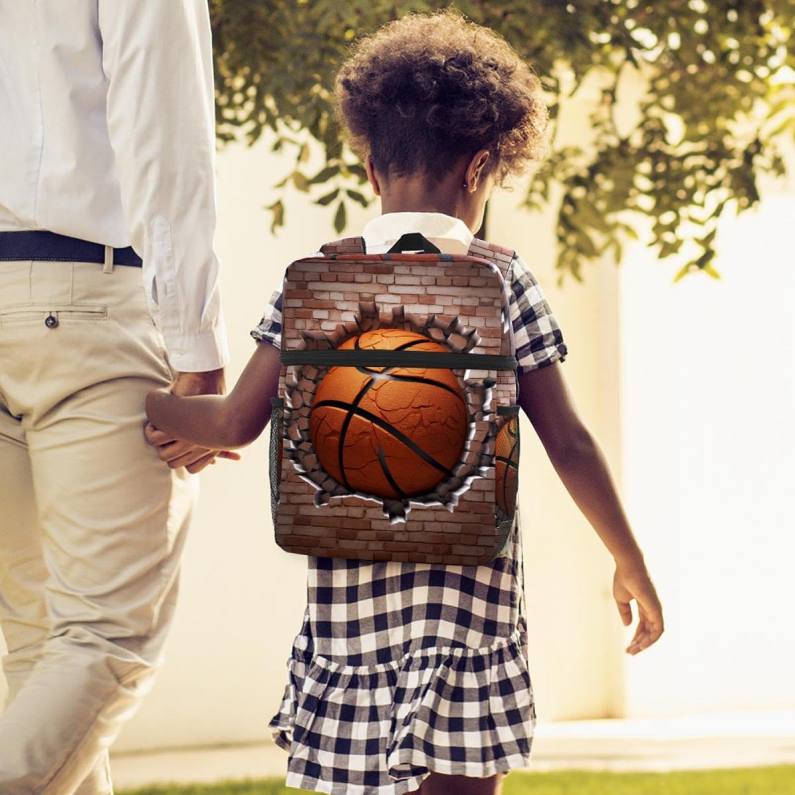 Best Travel & Work Backpack for Men & Women - Durable Ball Basketball Wall Texture Design - Perfect for Commuting, Gym, School & Outdoor Adventures
