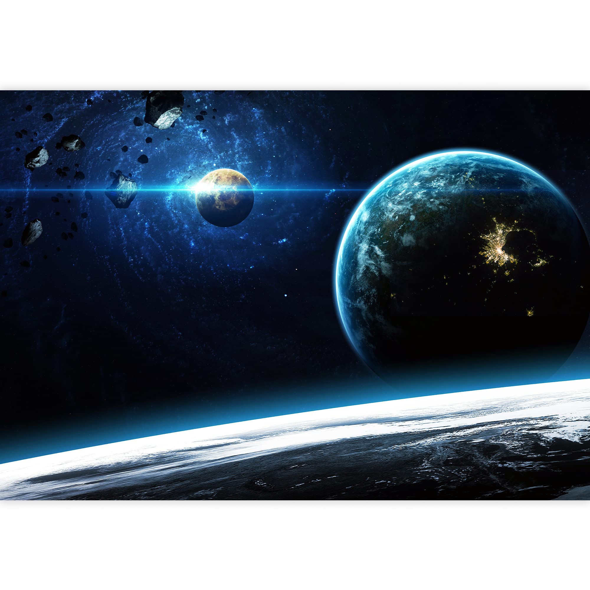 Removable Peel and Stick Wallpaper - Giant Universe & Planets Wall Mural (100x144 inches) for Bedroom Decor - Perfect for Kids Room, Nursery, or Home Theater