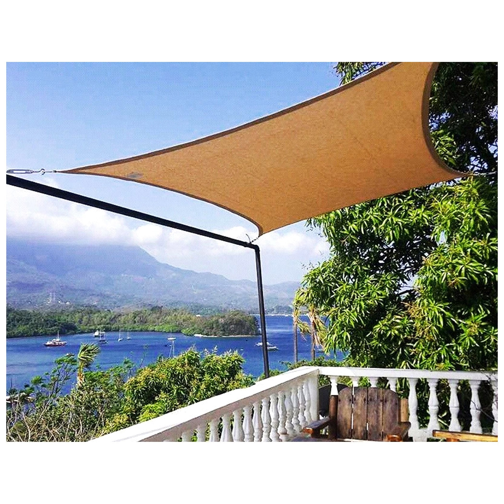 Al Fresco Rectangle Sail Shade 2.0 x 3.0m - UV Protection Outdoor Canopy for Patio, Garden, and Poolside Shade