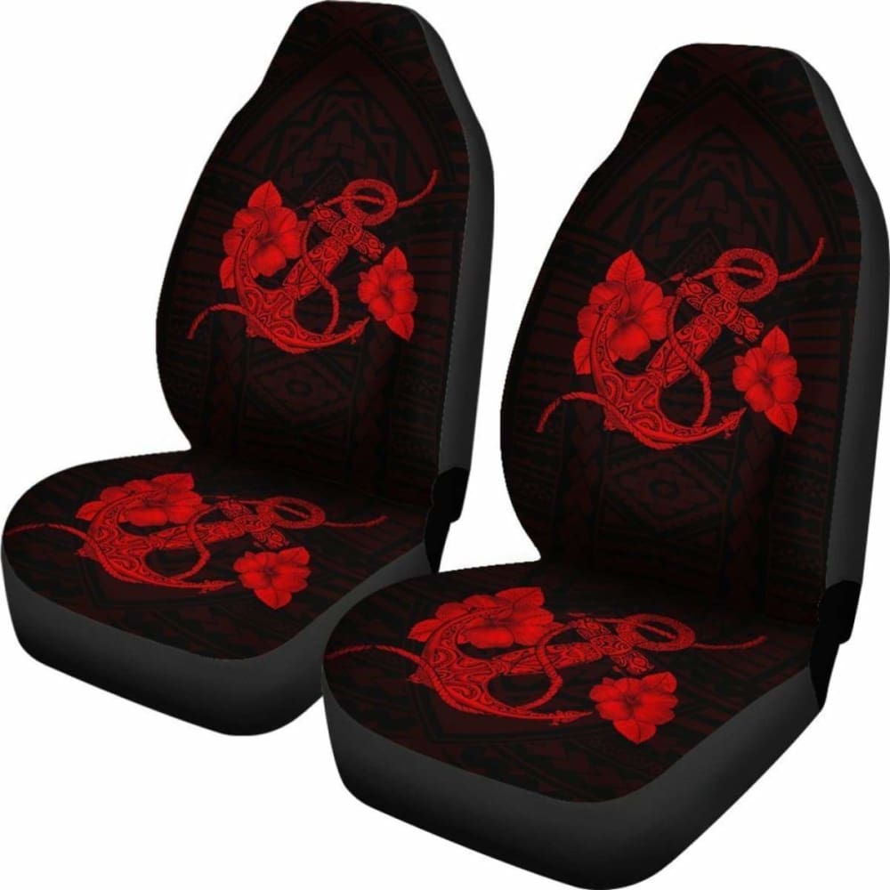 Premium Red Polyester Tribal Print Car Seat Covers - Universal Fit for Cars, Trucks & SUVs - Durable & Stylish Protection for Daily Commutes, Road Trips & Family Adventures