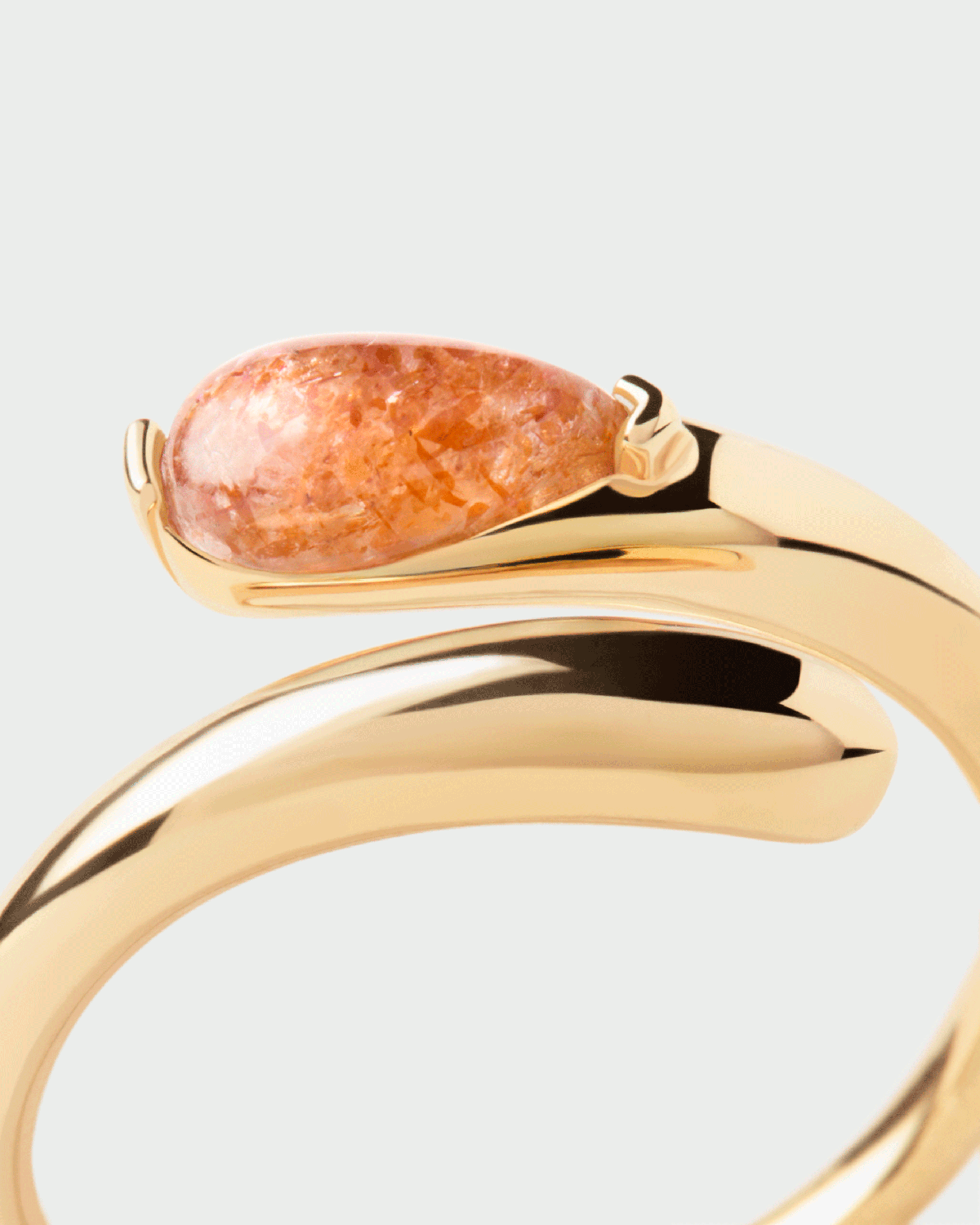 GRID 2 Sunstone Kalia Ring - Elegant Handmade Sterling Silver Bohemian Jewelry for Women - Perfect for Weddings, Parties & Everyday Boho Fashion
