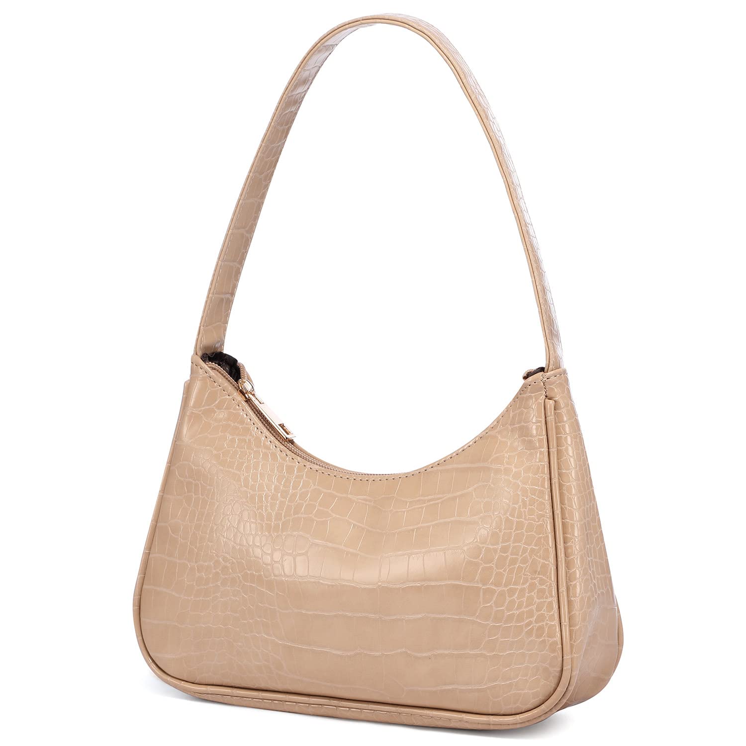 LOVEVOOK Women's Small Shoulder Bag - Crocodile Pattern Vegan Leather Clutch Purse, Cute Mini Handbag for Everyday Use, Date Night & Travel Accessories
