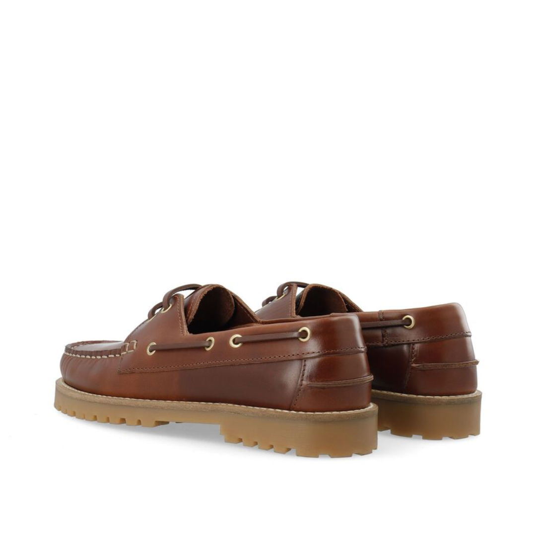 Biacapri Genuine Leather Boat Shoes for Men - Classic Brown Slip-On Loafers | Comfortable & Stylish for Casual Wear, Sailing, and Outdoor Activities