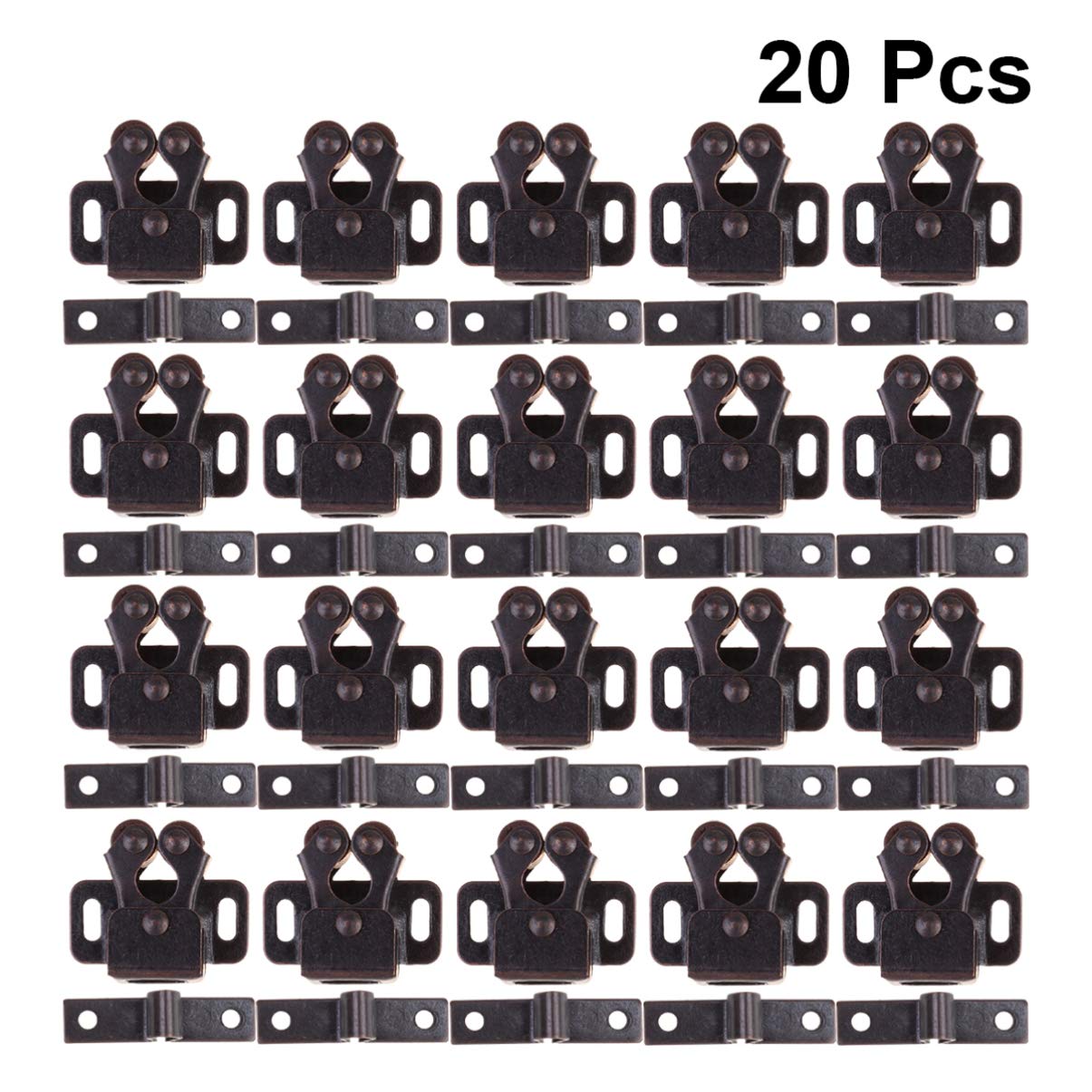20-Pack Ball Catch Door Latches - Heavy Duty Toggle Clips for Cabinet, Closet & Furniture Doors - Perfect for Home Organization & DIY Projects