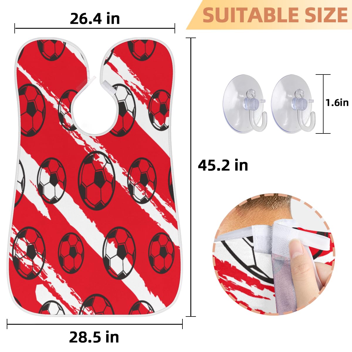 **Non-Stick Beard Bib for Men - Waterproof Shaving Apron with Suction Cups, Grooming Cape & Hair Catcher - Perfect Gift for Husband, Dad - Ideal for Barbershops, Home Grooming & Travel**