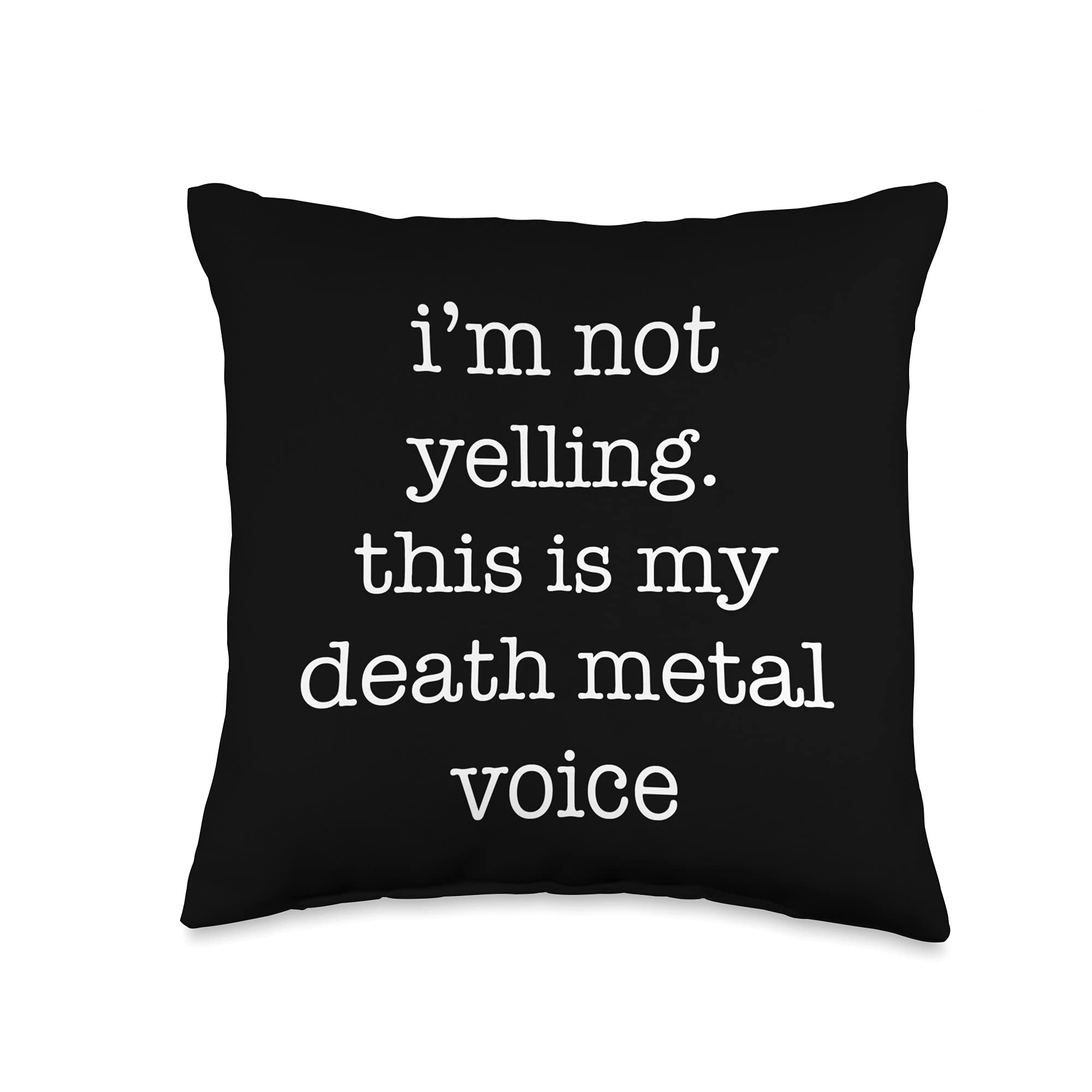 Funny Sarcastic Heavy Metal Music Fan Throw Pillow - Perfect for Rock Lovers, Home Decor & Gift Idea - Great for Couches, Beds & Music Room Decor