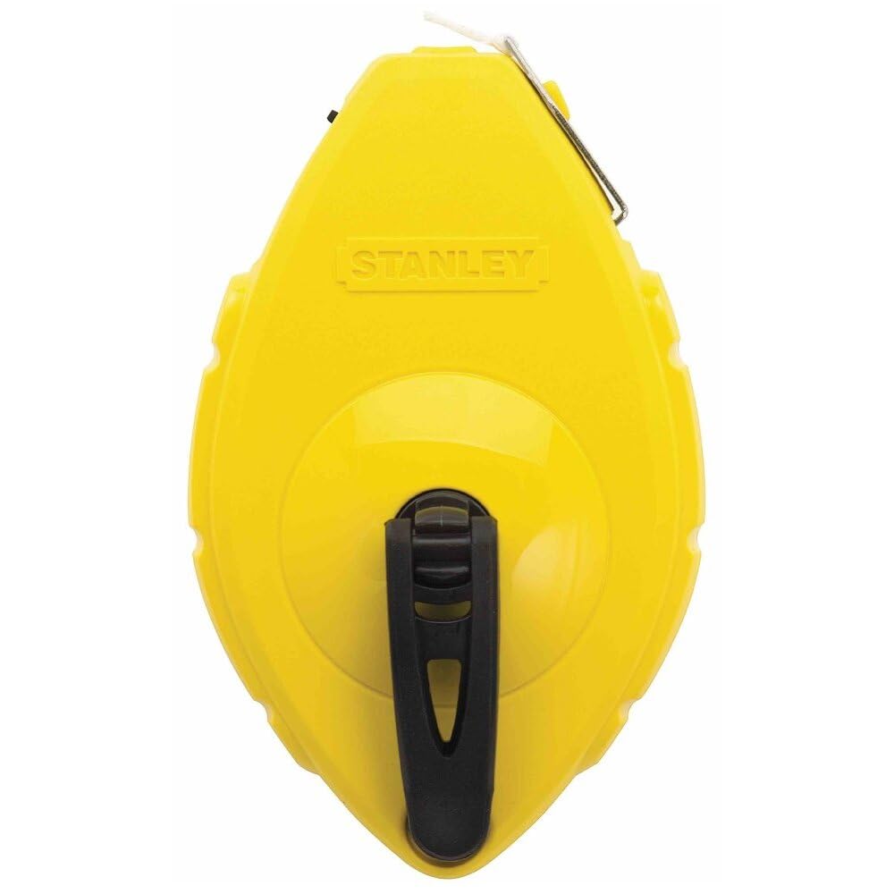 Stanley 47-440 100-Foot ABS Chalk Line Reel - Durable Construction Chalk Box for Carpentry, Masonry & DIY Projects - Perfect for Marking Straight Lines on Floors, Walls & Concrete Surfaces
