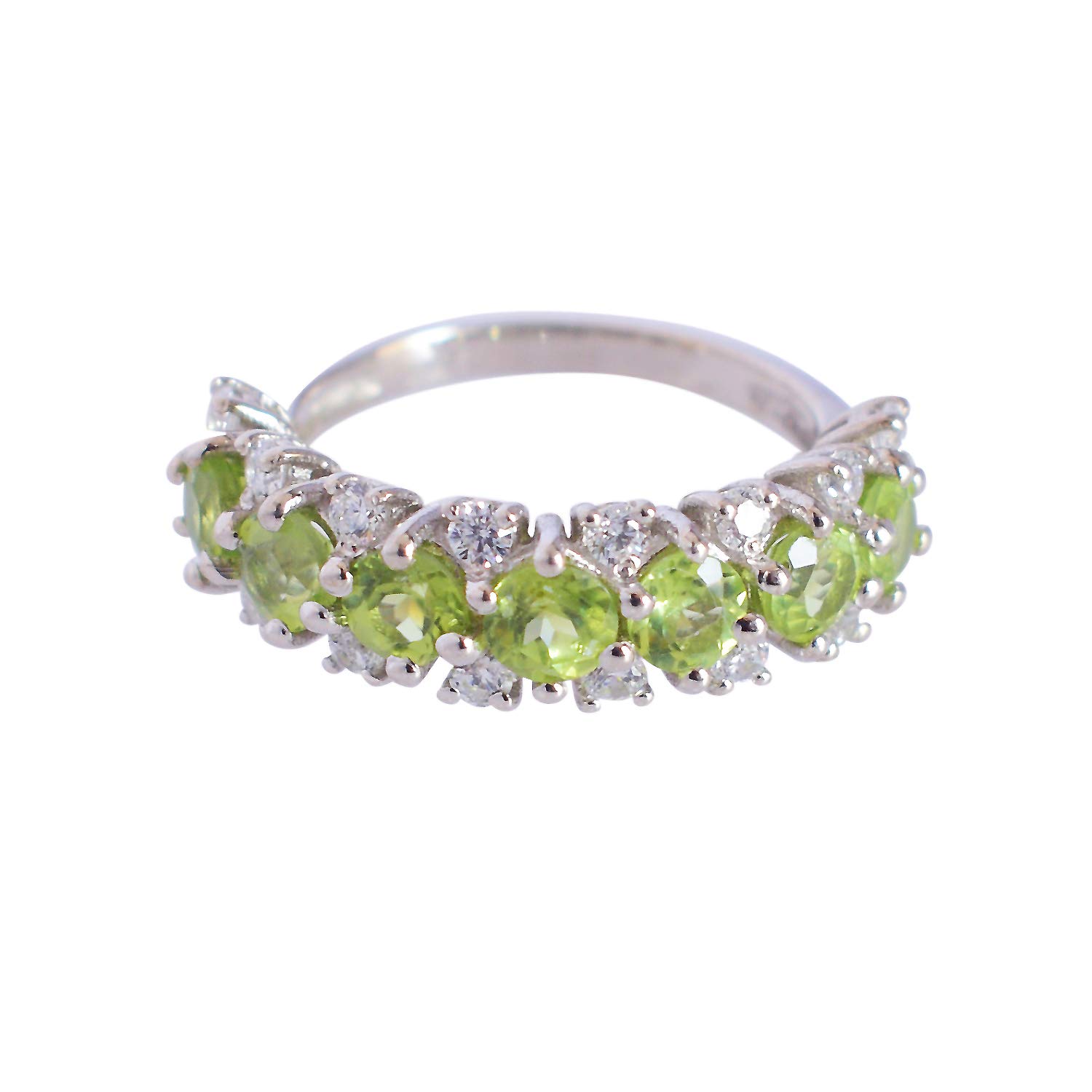 Peridot Sterling Silver Ring for Women - Elegant Jewelry Gift for Her - Perfect for Weddings & Parties