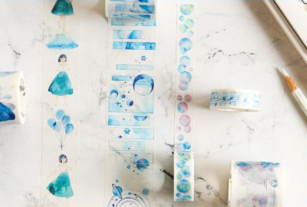 Colorful Japanese Washi Tape for Scrapbooking, Journaling, DIY Crafts - Perfect for Gift Wrapping, Bullet Journals, and Home Decor