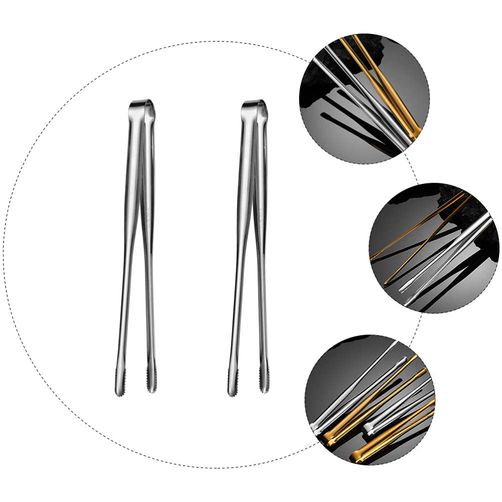 Premium Stainless Steel BBQ Grill Tongs 12 Inch - 2 Pack Heavy Duty Cooking Tongs for Korean & Japanese BBQ, Grilling, Camping, Buffet, Salad Serving - Perfect for Outdoor Cooking & Kitchen Use