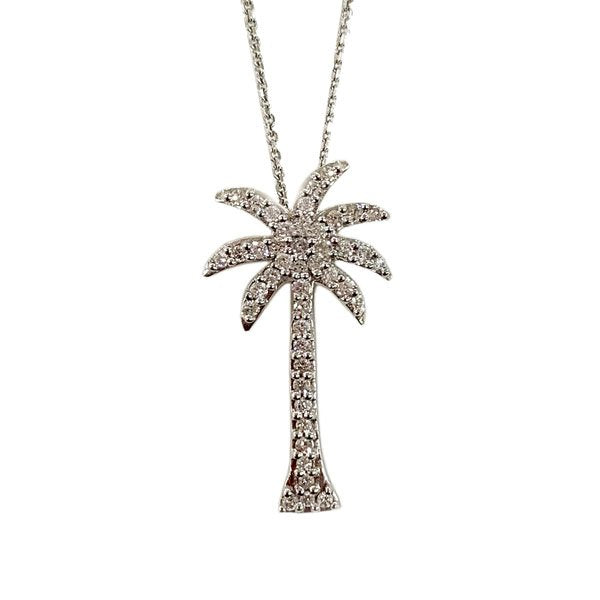 14K White Gold Diamond Pendant Necklace for Women - Elegant Solitaire Diamond Jewelry Gift for Anniversary, Valentine's Day & Special Occasions