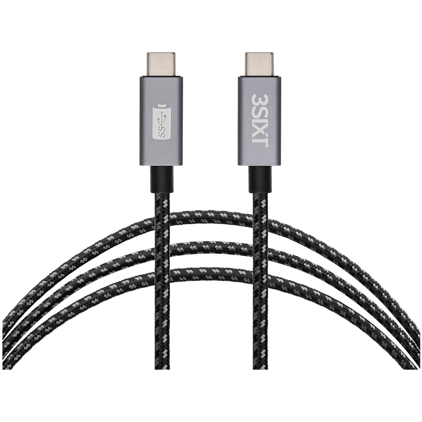 3sixT Premium USB C to USB C Cable 3.1 Gen 2 Fast Charging & Data Sync - 1m/3.3ft for MacBook Pro, Galaxy S23, iPad Pro & More - Perfect for Home, Office & Travel Charging