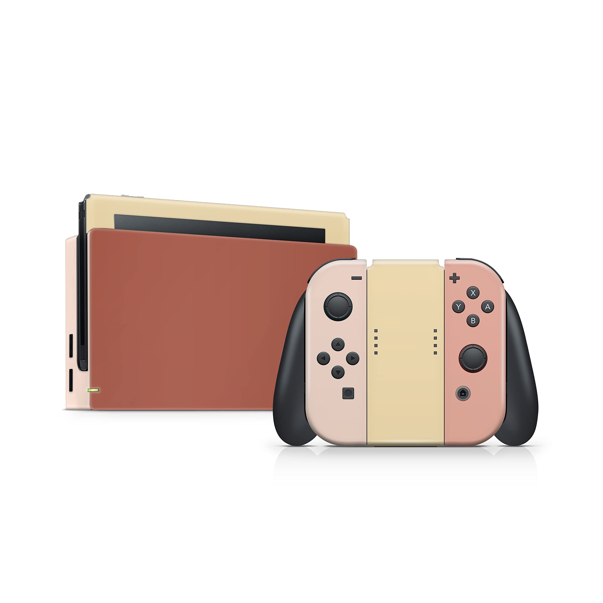 Premium Solid Color Vinyl Skin Wrap for Nintendo Switch - Brown 3M Full Cover Decal, Compatible with All Switch Models | Durable Scratch Protection & Custom Style for Gaming, Travel, and Home Entertainment
