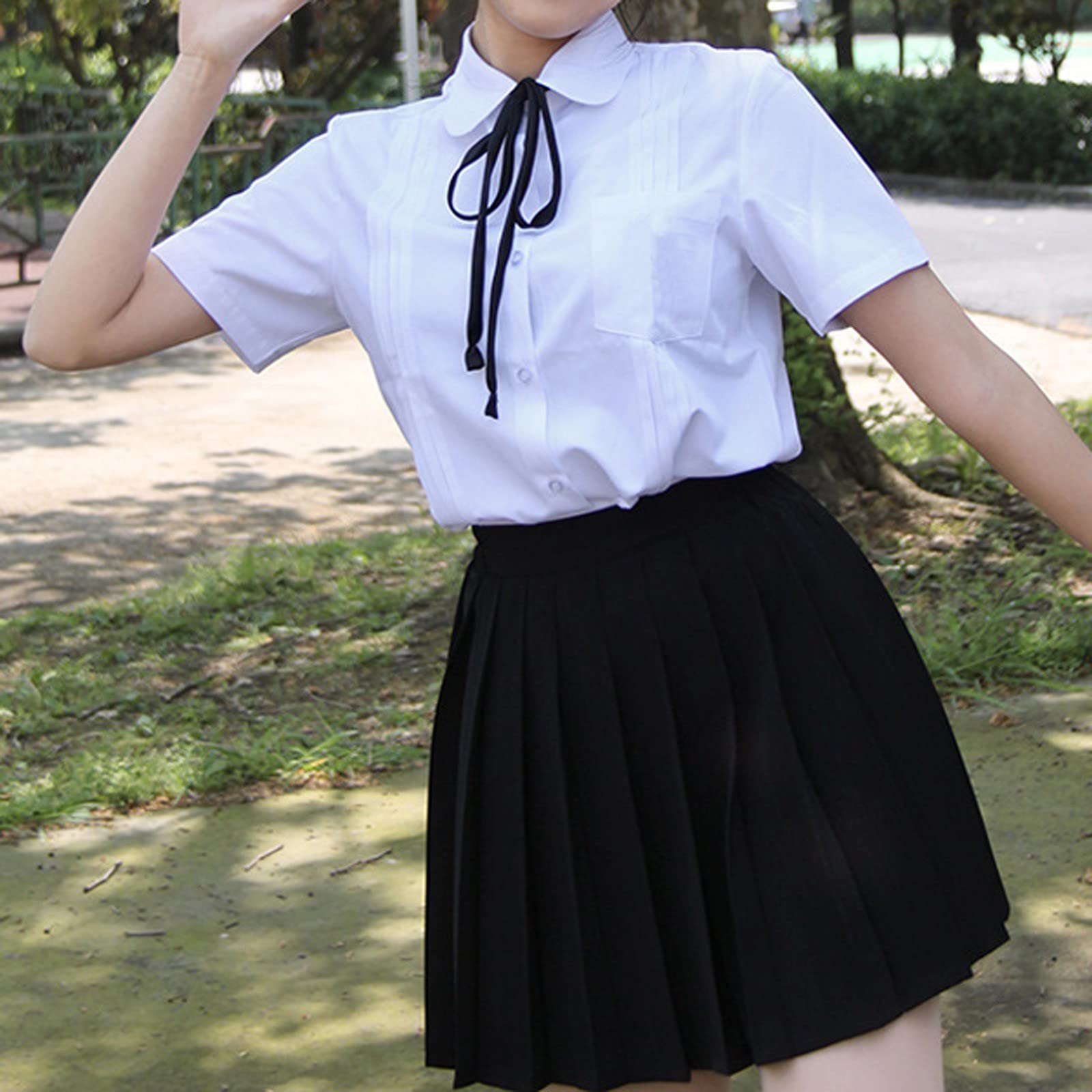 Women's Stretchy Flared Pleated Skirt - High Waist A-Line Skirt for School, Tennis, Casual Wear - Fashion Solid Color Skirt for Women & Girls