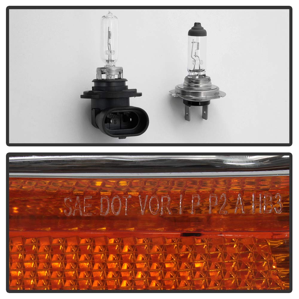 ACANII LED DRL Headlights for 2015-2020 Chevy Tahoe Suburban - Chrome Housing Headlamps Pair (Driver & Passenger Side) - Upgrade Your Vehicle's Style & Visibility for Night Driving & Off-Road Adventures