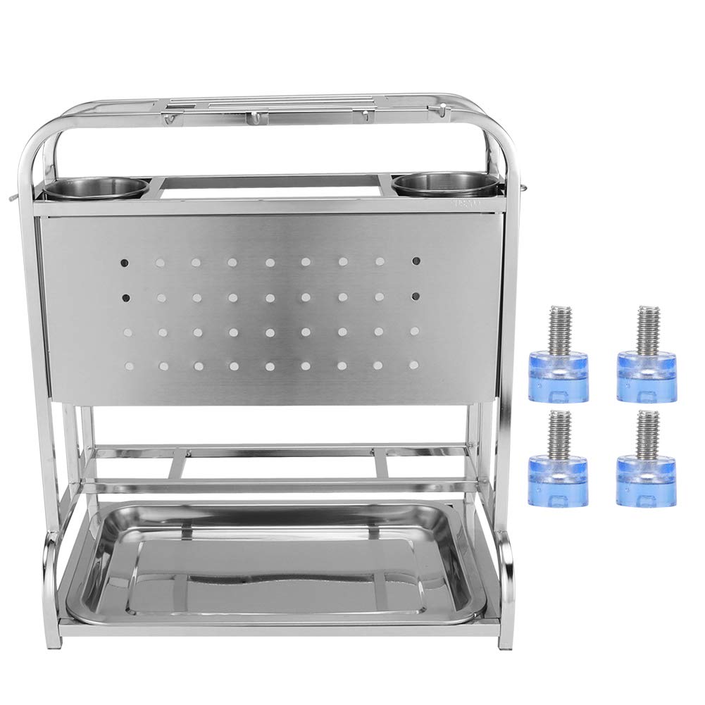 5-Slot Stainless Steel Cutting Board Holder - Pull-Out Kitchen Storage Rack for Home & Restaurant Use