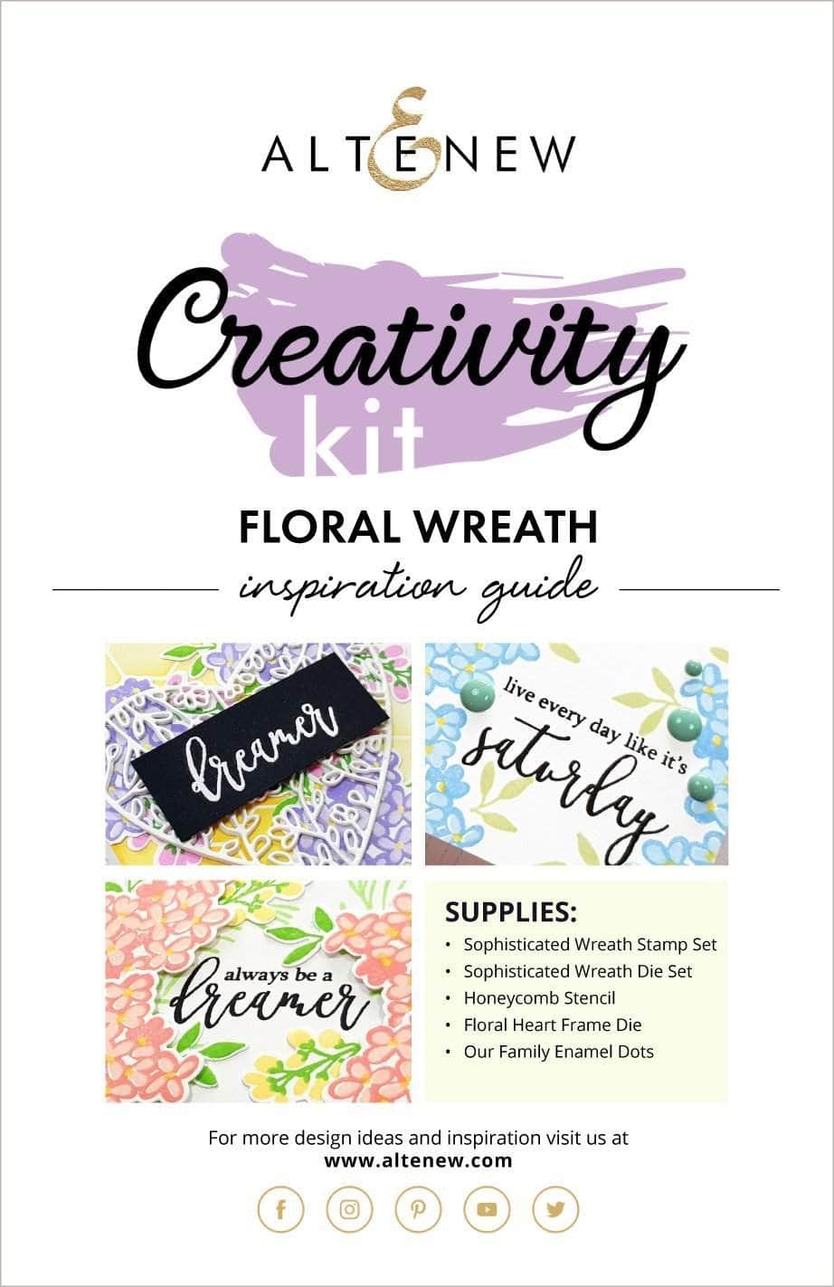Floral Wreath Making Kit with Creative Inspiration Guide - DIY Home Decor, Wedding & Seasonal Crafting