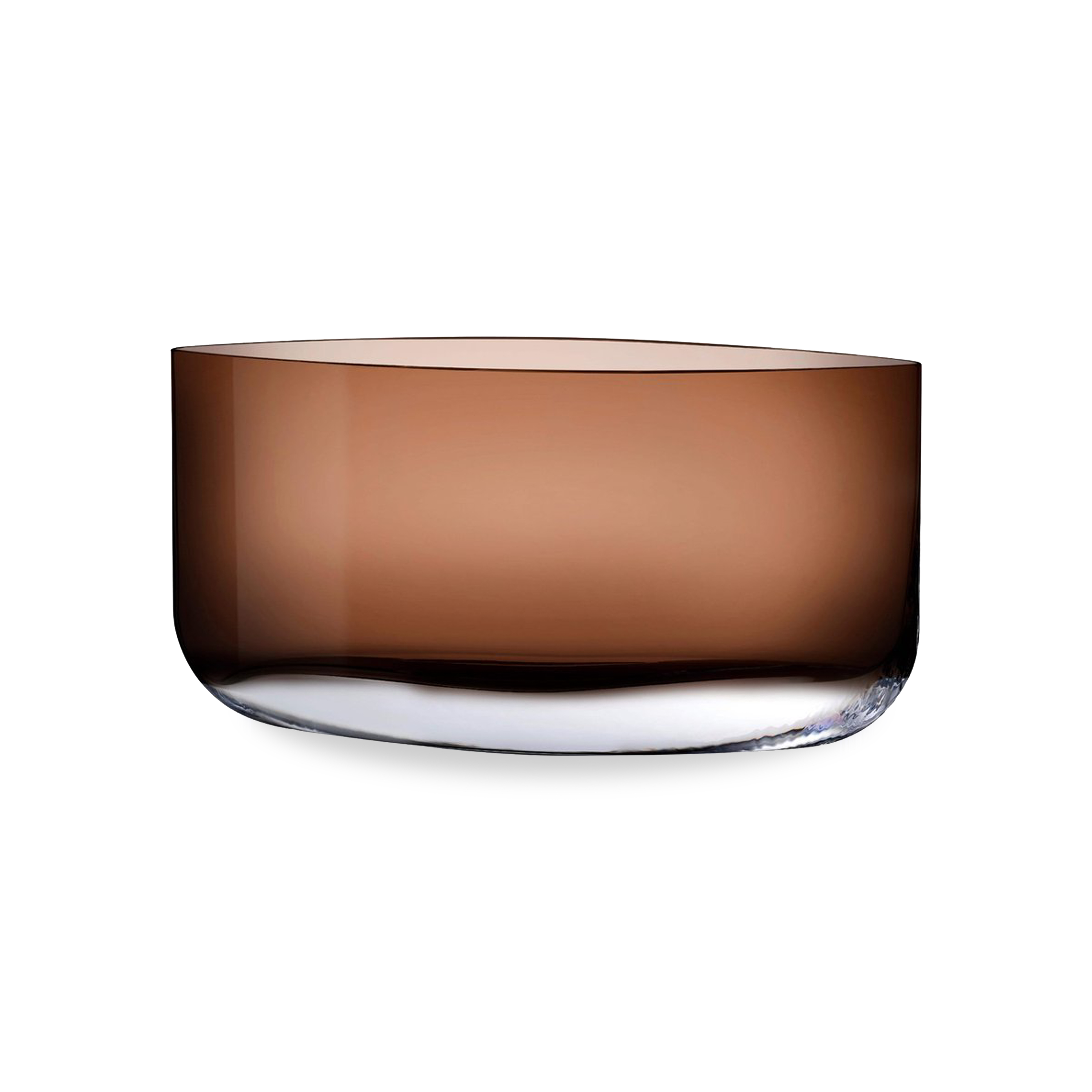 Blade Vase Caramel - Modern Geometric Glass Vase for Home Decor, Wedding Centerpieces & Office Desk Decorations