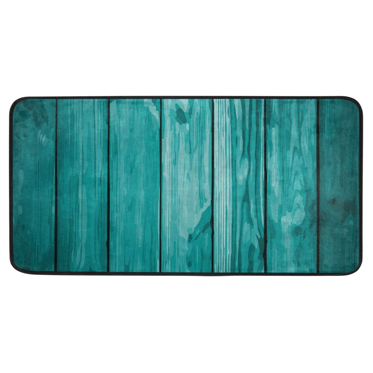 Premium Non-Slip Kitchen & Bath Rug - Gray Green Teal Design Soft Floor Mat, 39