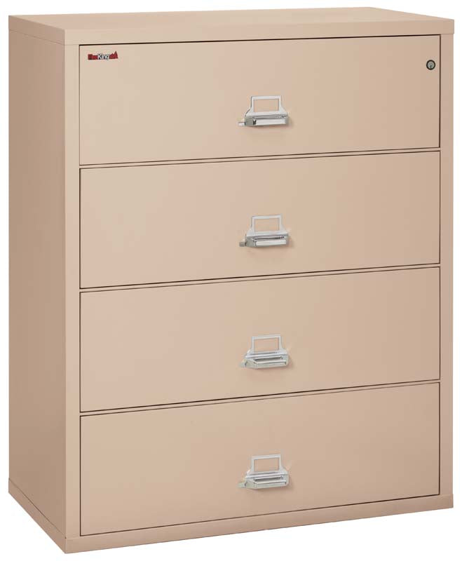 FireKing 4-Drawer 44-Inch Wide Lateral Fireproof File Cabinet - Secure Document Storage for Office, Home & Business Use