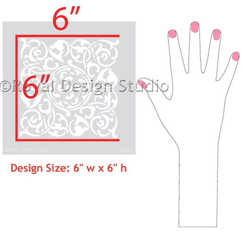 Verona Tile Craft Stencil Kit - Reusable DIY Tile Painting Template for Home Decor, Bathroom & Kitchen Backsplash - Perfect for Mosaic, Ceramic & Porcelain Tiles