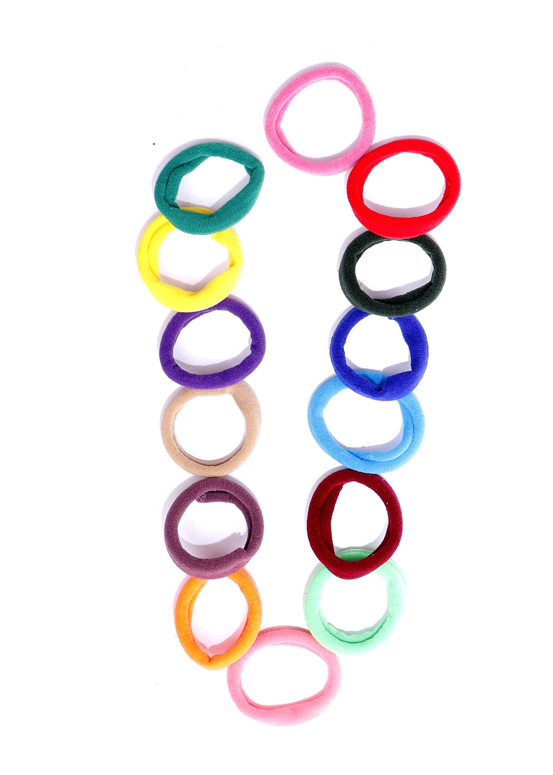 Parhon 50Pcs Colorful Hair Elastics - Soft Ponytail Holders & Hair Ties for Women & Girls - Perfect for School, Work, Gym & Everyday Styling