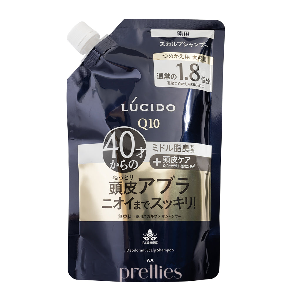Mandom Lucido Men Deodorant Scalp Shampoo Refill 684ml - Dark Blue - Fresh Scent for Men - Ideal for Daily Hair Care & Scalp Refreshment