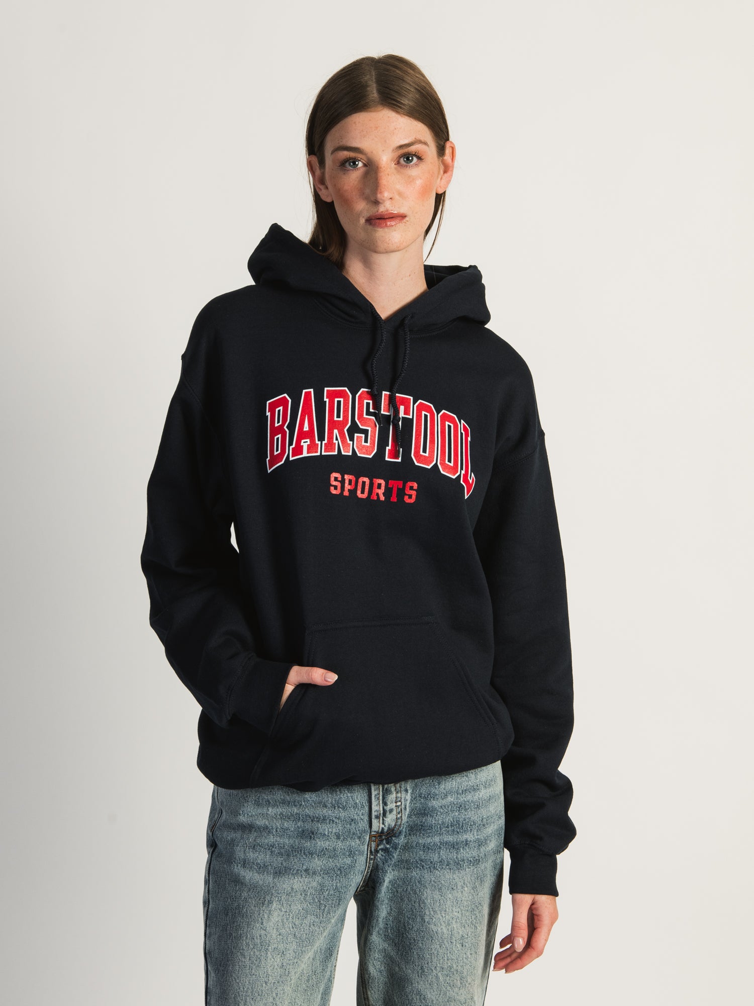 Barstool Sports Text Pullover Hoodie - Men's & Women's Casual Sweatshirt for Lounge & Streetwear | Clearance Sale
