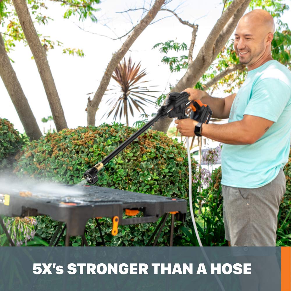 WORX WG620 Hydroshot 20V Power Share 320 PSI Portable Pressure Washer - Perfect for Car Washing, Patio Cleaning, and Outdoor Gear Maintenance