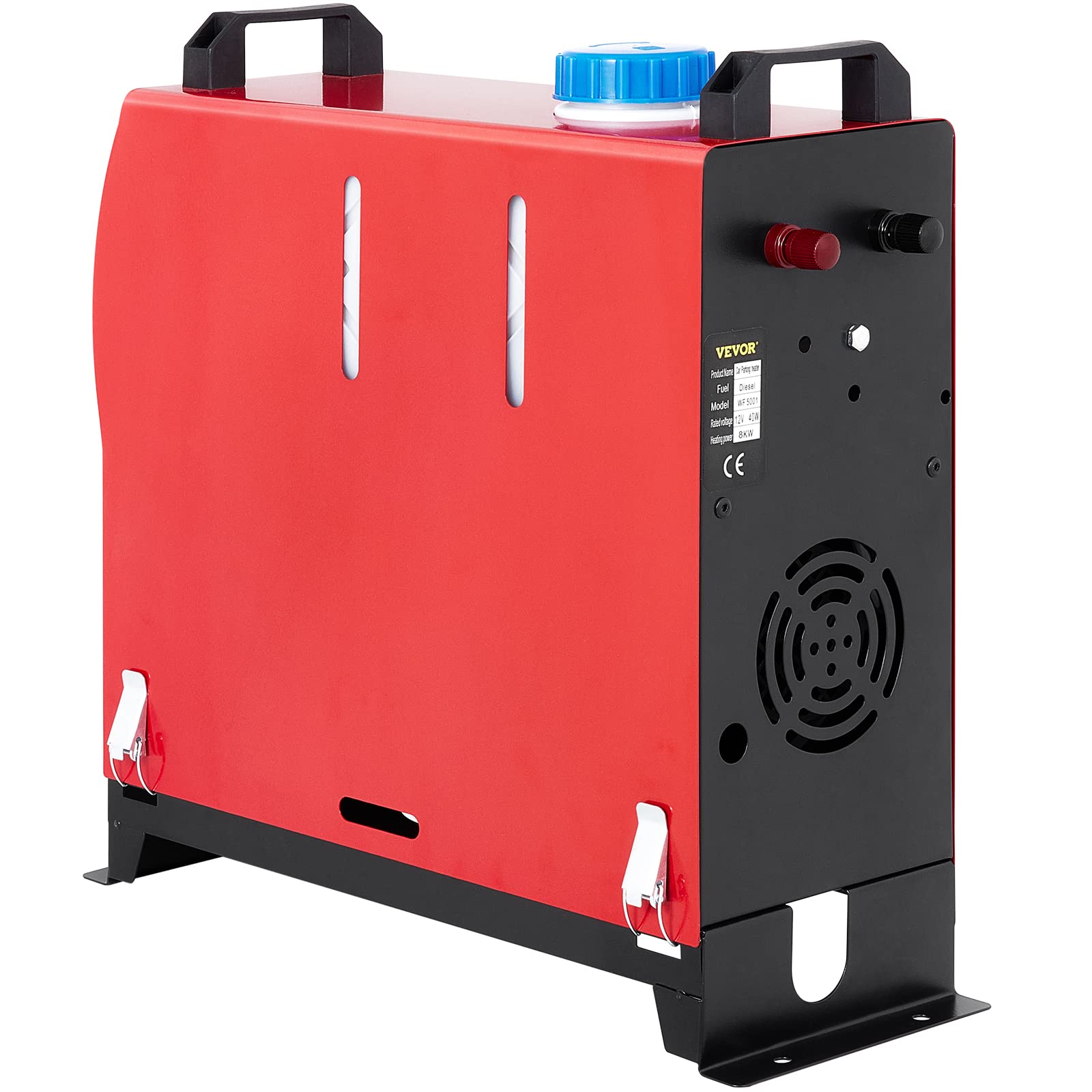 VEVOR 8KW Diesel Air Heater with Single Outlet - 12V Remote Controlled Parking Heater with Muffler & Blue LCD Switch for RVs, Trucks, Buses, Trailers - Perfect for Winter Camping, Off-Grid Living & Vehicle Heating