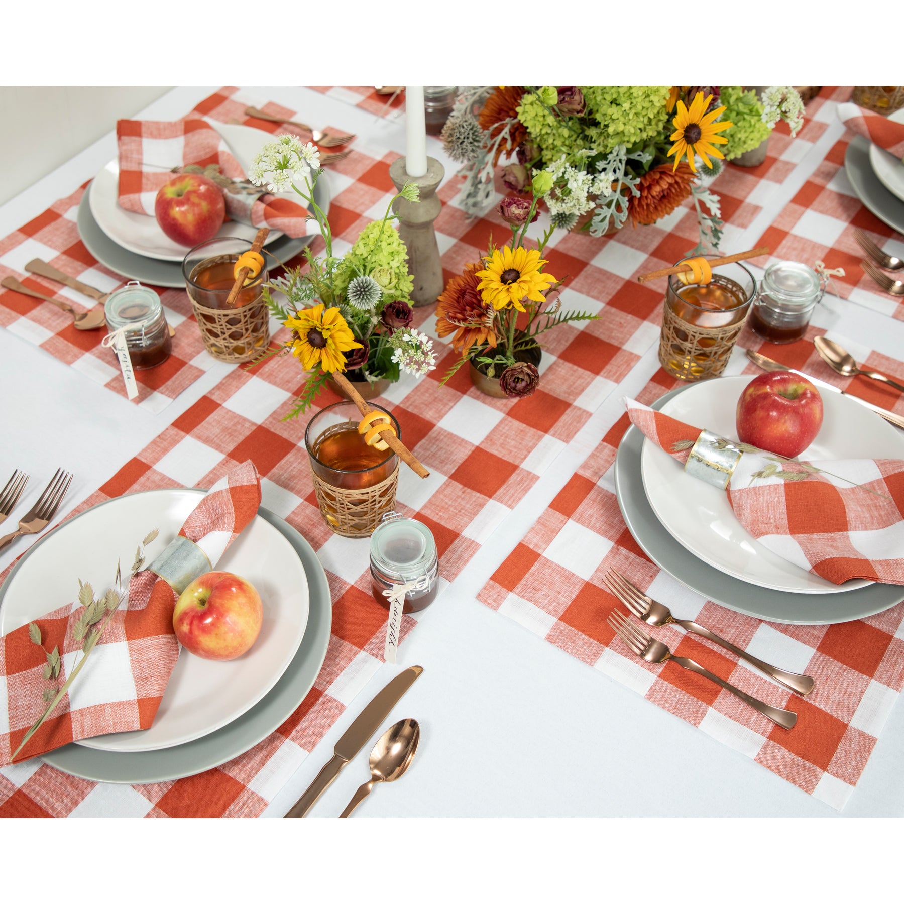 Buffalo Check Cotton Napkins - Set of 4 Premium Dinner Napkins for Holiday Table Setting, Christmas Decor & Farmhouse Dining - Reusable & Washable