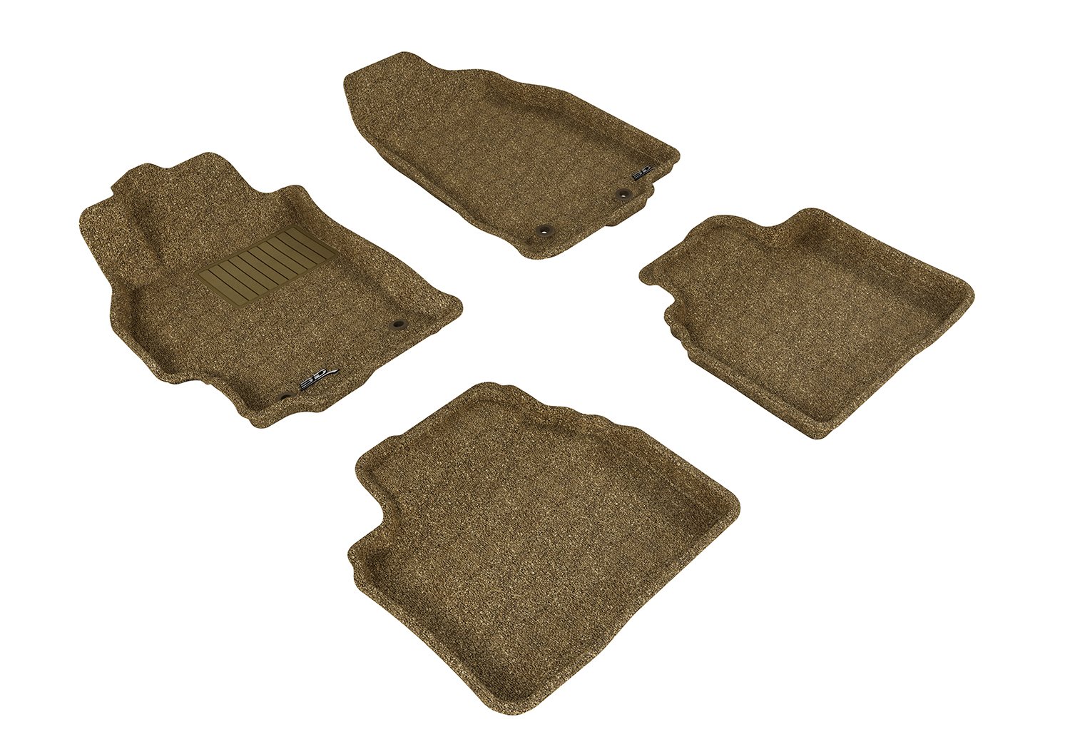 3D MAXpider Custom Fit Carpet Floor Mats for Mazda Mazda6 2009-2013 - Classic Series (1st & 2nd Row, Tan) - Complete Set of Premium Car Floor Liners - Perfect for Daily Commuting & Road Trips